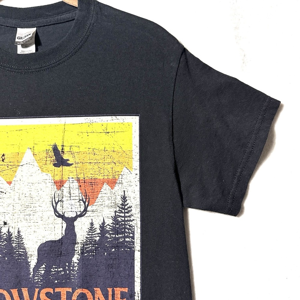 Yellowstone National Park S Small Tee T-Shirt‎ Black NWOT - Picture 3 of 7